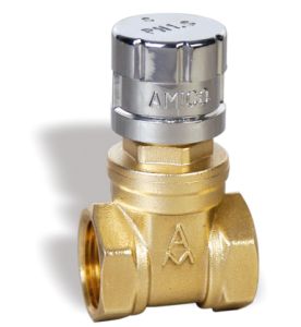 196黄铜磁性带锁闸阀 Z15W-16T