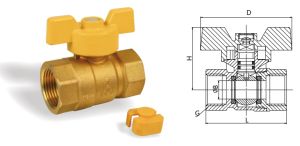 283黄铜磁性带锁球 Q11F-16T