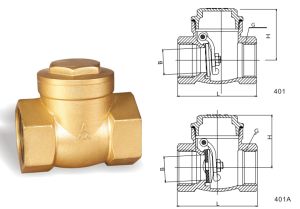 401/401A黄铜止回阀 H14W-16T/H14X-16T