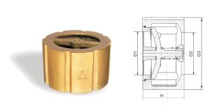 415黄铜消声止回阀 H72X-16T
