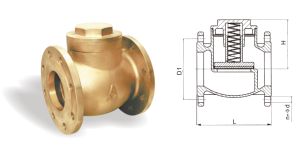 416/416A)黄铜升降式缓闭止回阀 H41W-16T/H41X-16T(消声型