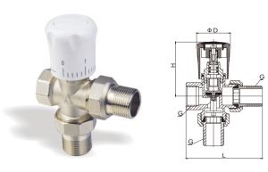 377黄铜三通暖气直角阀 JN-TN15~32
