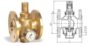 730黄铜活塞式可调减压阀 Y43X-16T