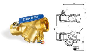 2520黄铜带球阀动态平衡阀 PHF-15~40-L-25T