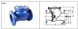 9498球铁法兰旋启式止回阀