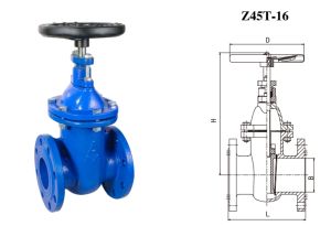6157B铁制法兰暗杆闸阀