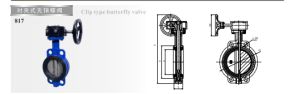 817对夹式无销蝶阀